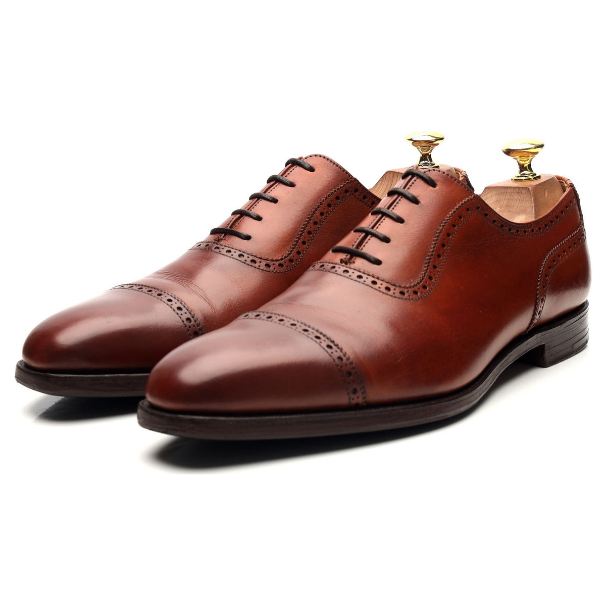 &#39;Westbourne&#39; Tan Brown Leather Oxford UK 8 E
