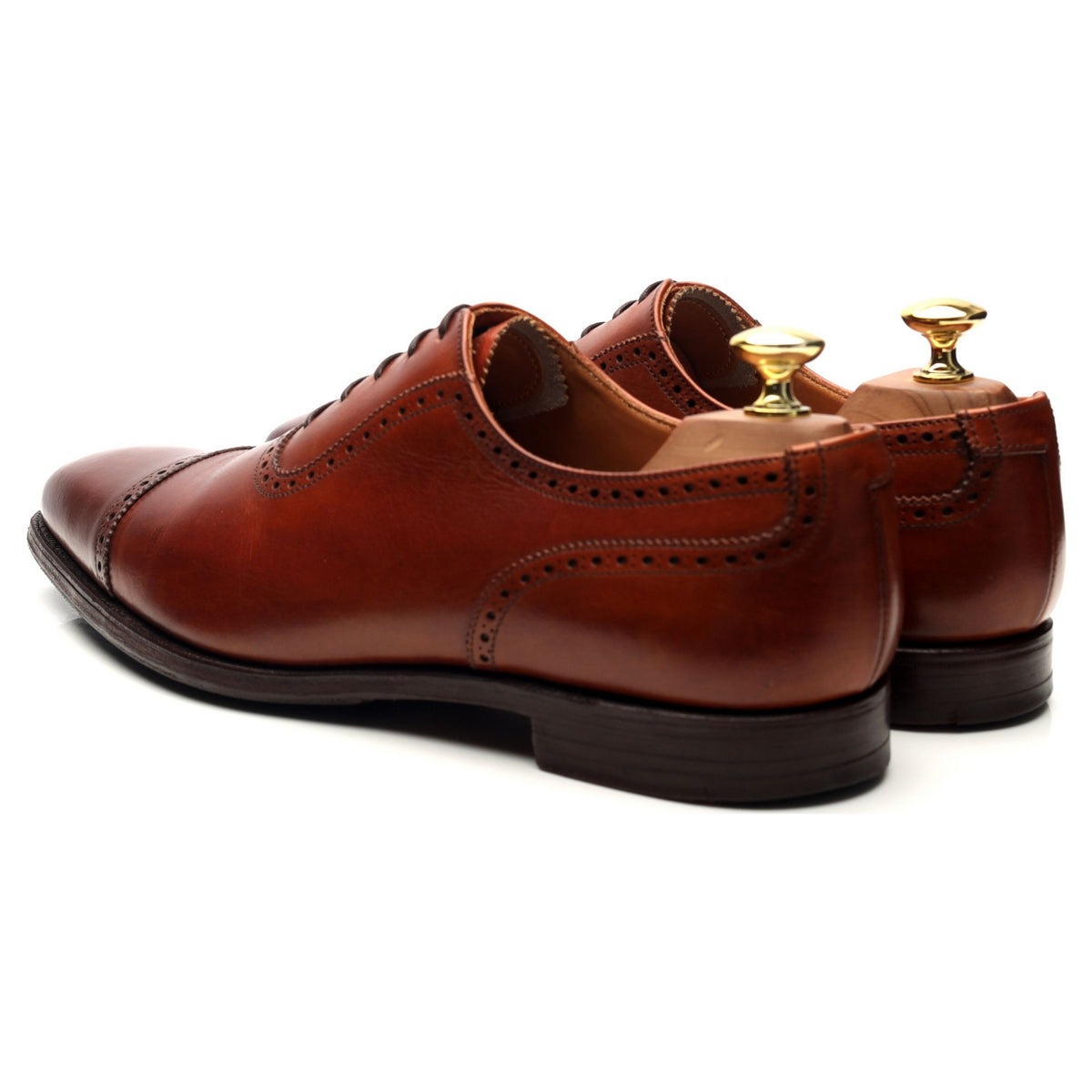 &#39;Westbourne&#39; Tan Brown Leather Oxford UK 8 E