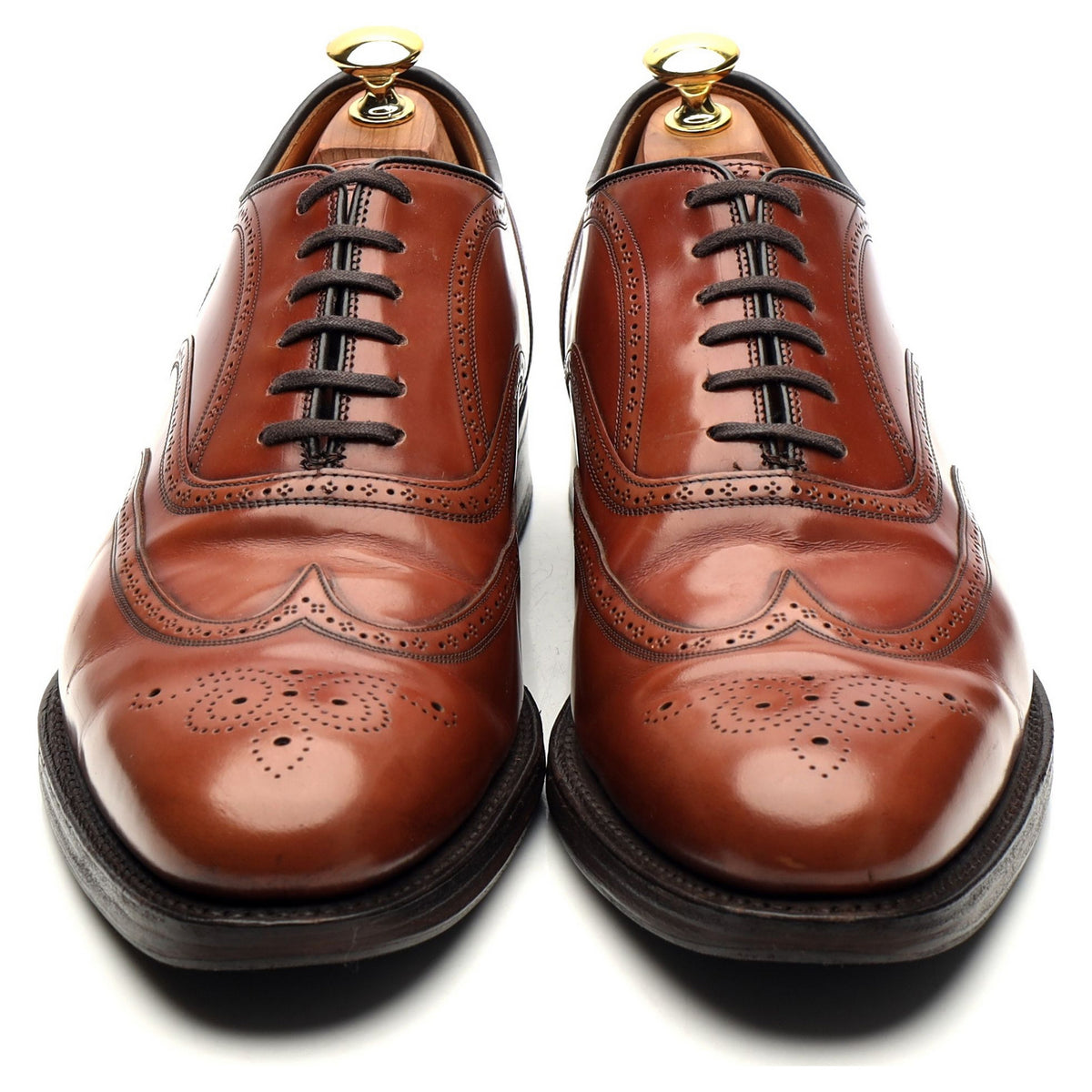 &#39;Gunthorpe&#39; Tan Brown Leather Oxford Brogues UK 8.5 G
