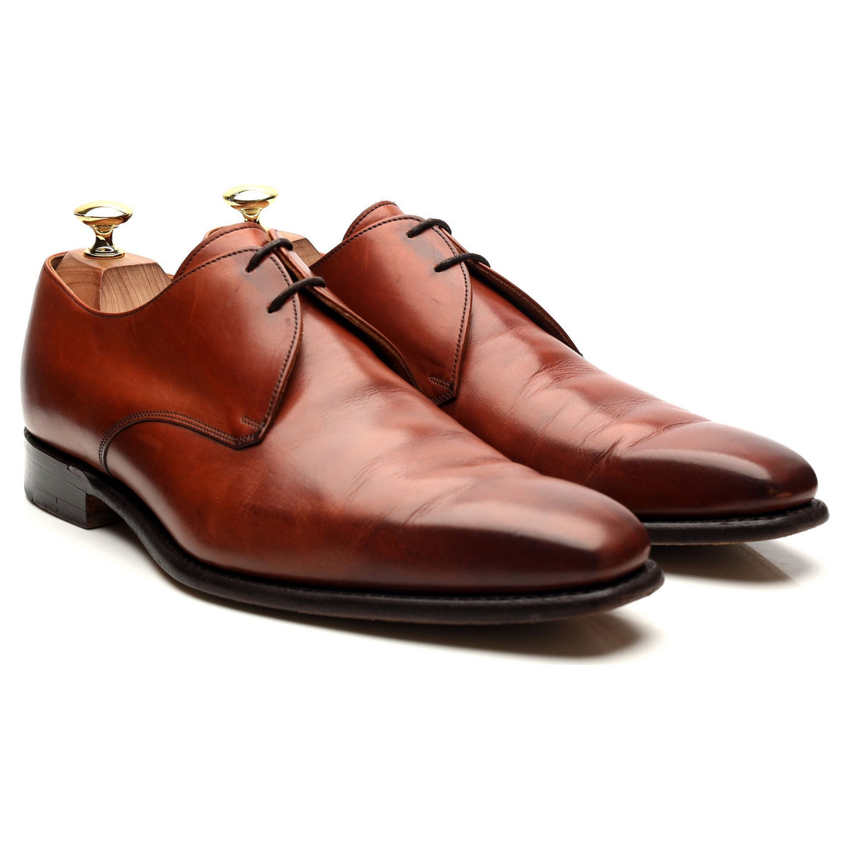 &#39;Newman&#39; Tan Brown Leather Derby UK 8.5 F