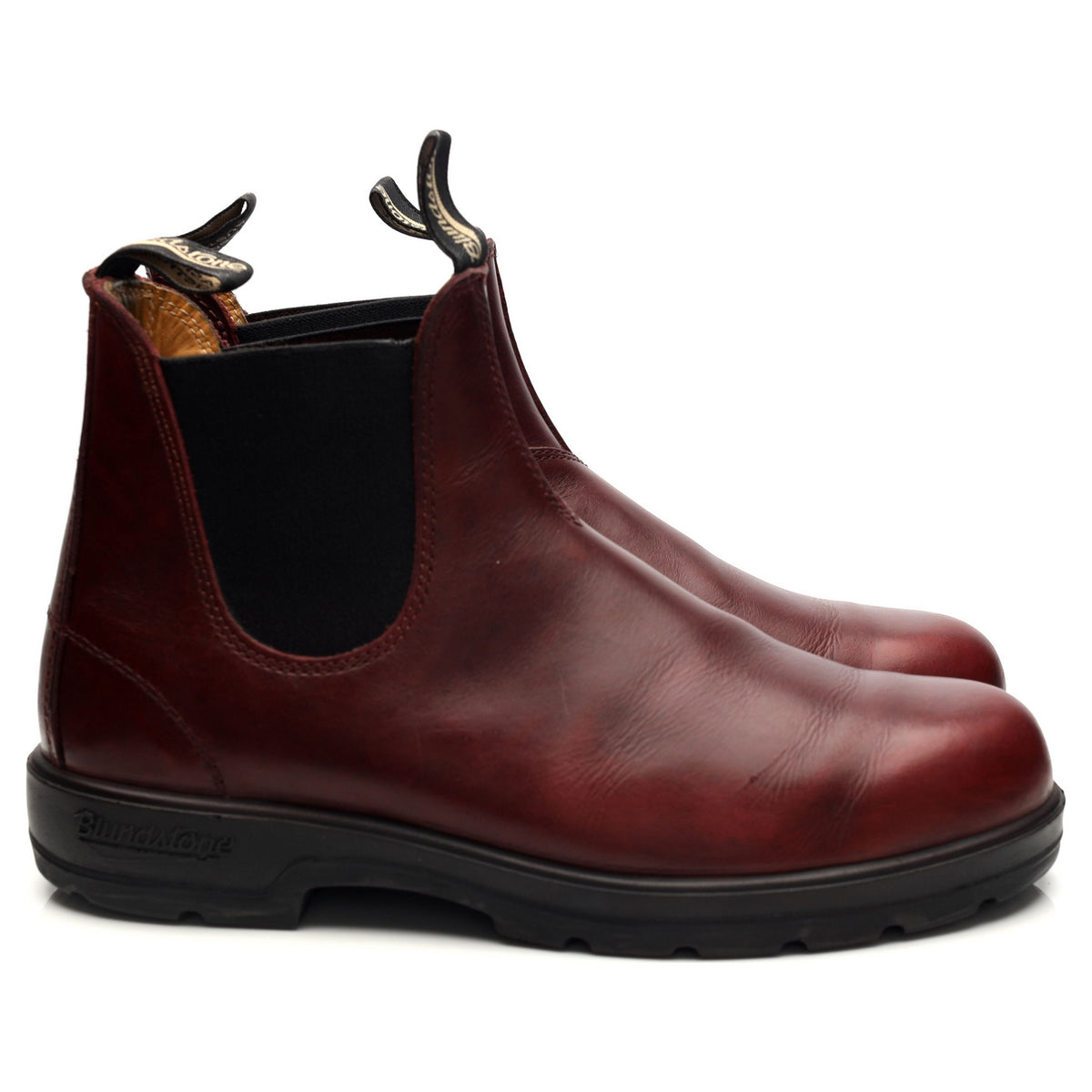&#39;1440&#39; Burgundy Redwood Leather Chelsea Boots UK 9