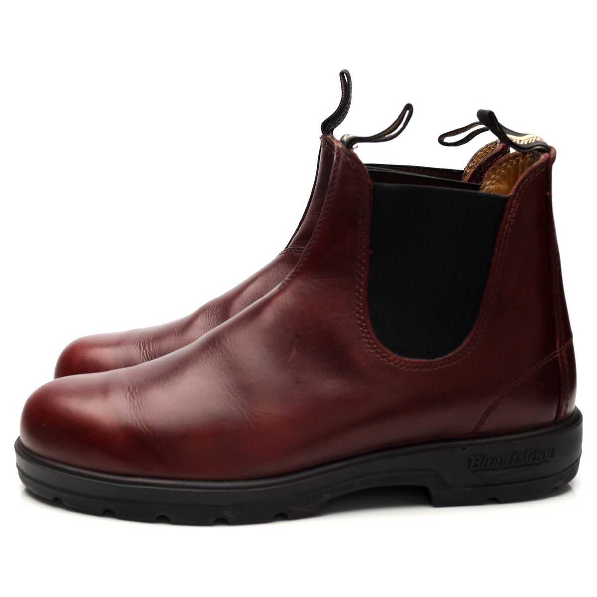 &#39;1440&#39; Burgundy Redwood Leather Chelsea Boots UK 9