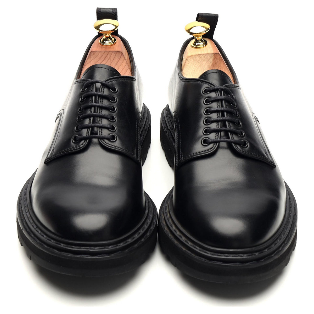 &#39;Lydon 001&#39; Black Leather Derby UK 6 EU 40