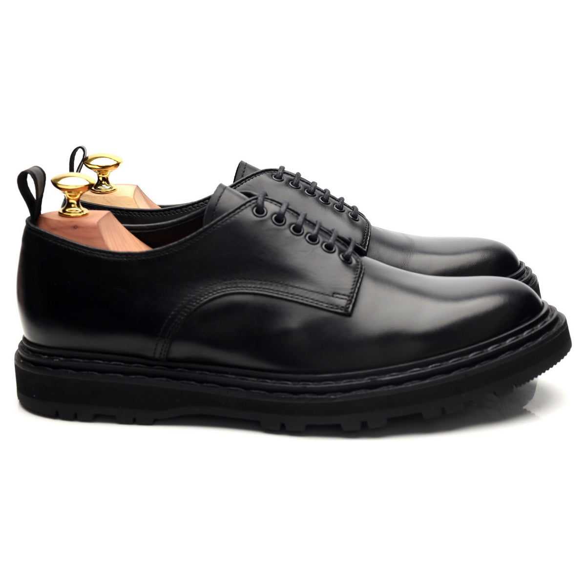 &#39;Lydon 001&#39; Black Leather Derby UK 6 EU 40