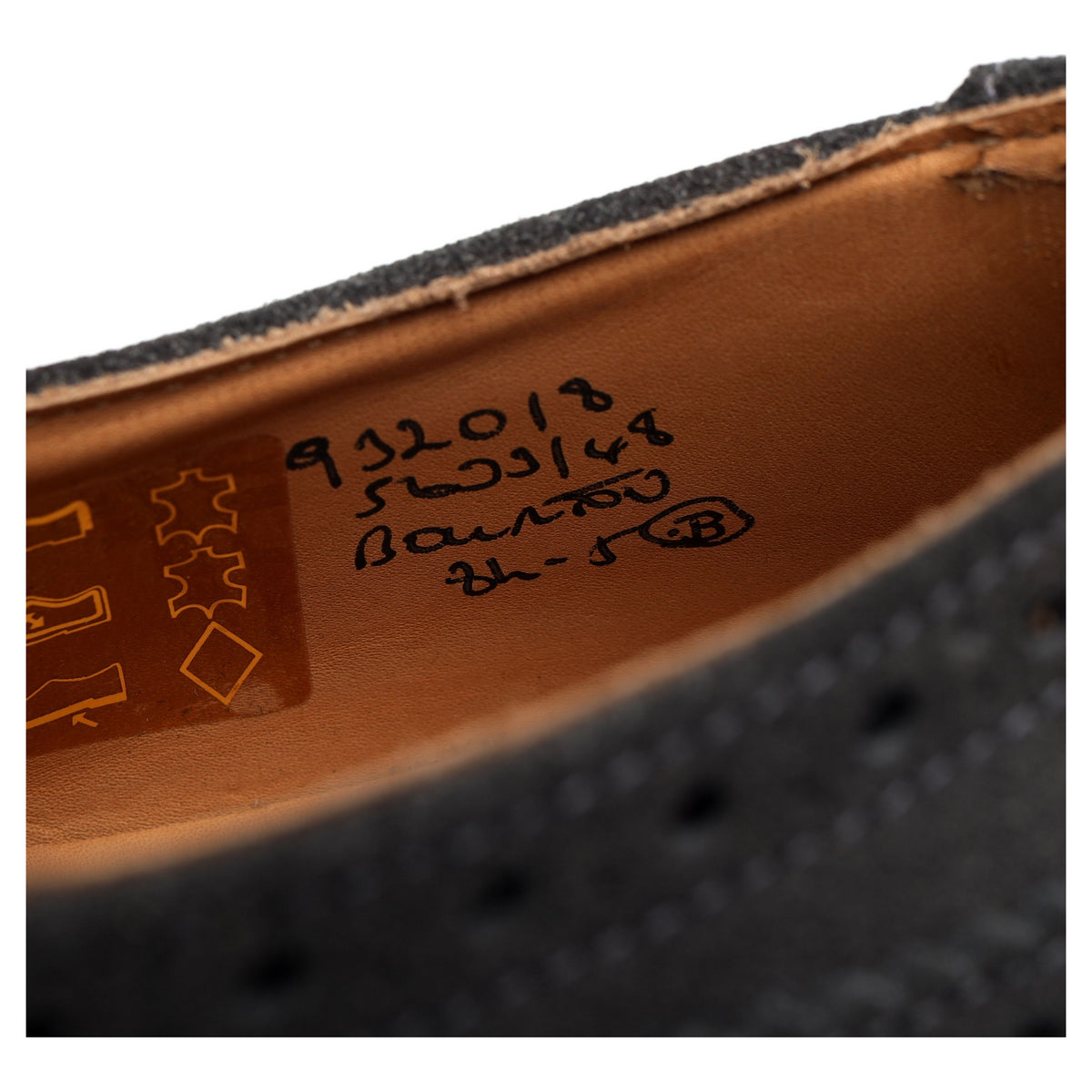 &#39;Bourton&#39; Grey Suede Derby Brogues UK 8.5