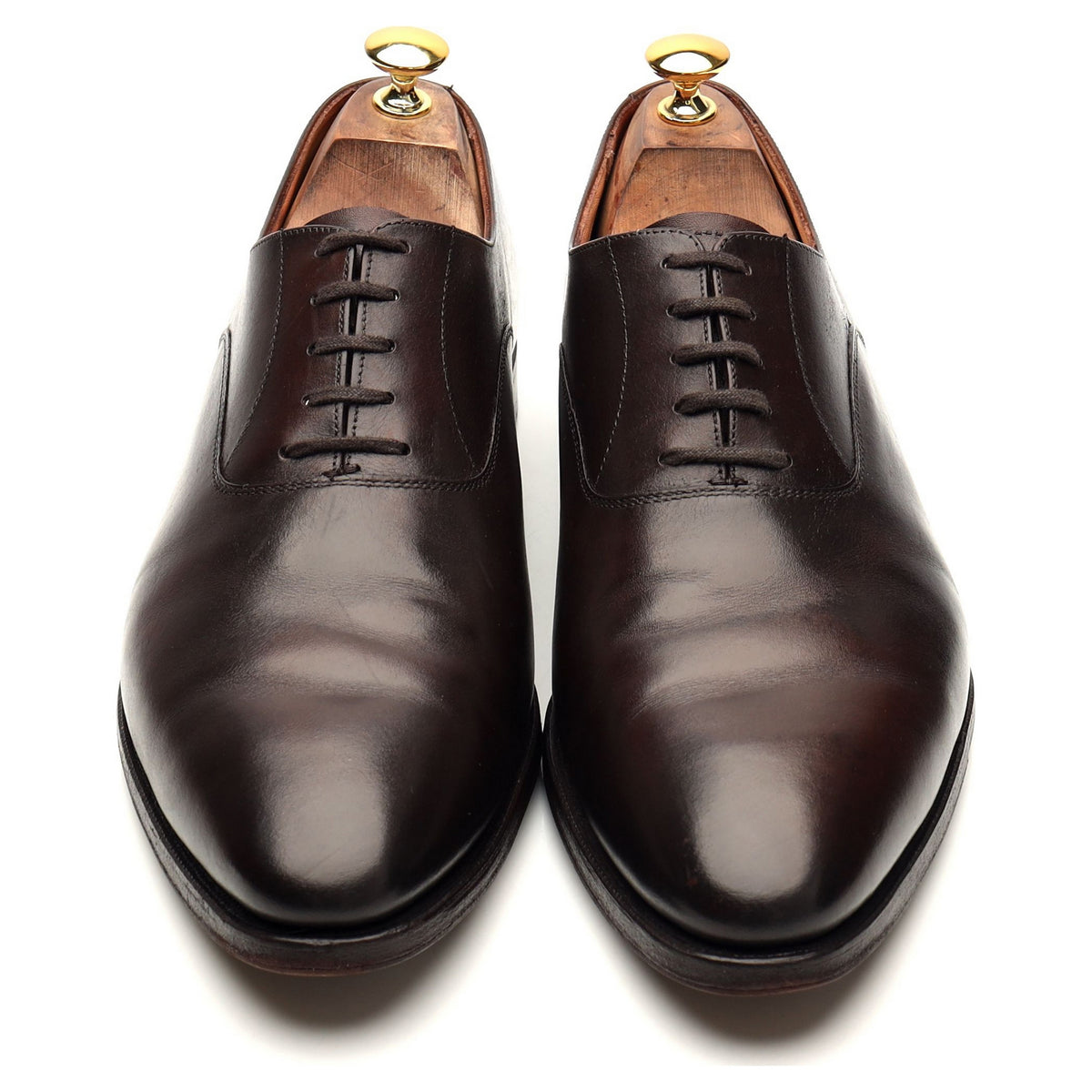 &#39;Wembley&#39; Dark Brown Leather Oxford UK 10.5 E
