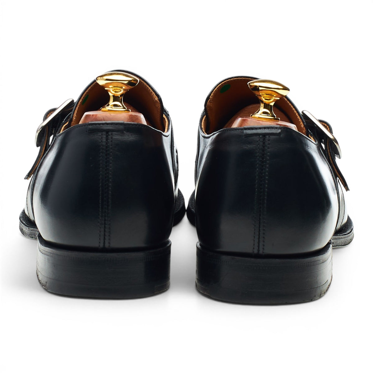 'Sydney' Black Leather Single Monk Strap UK 10 G