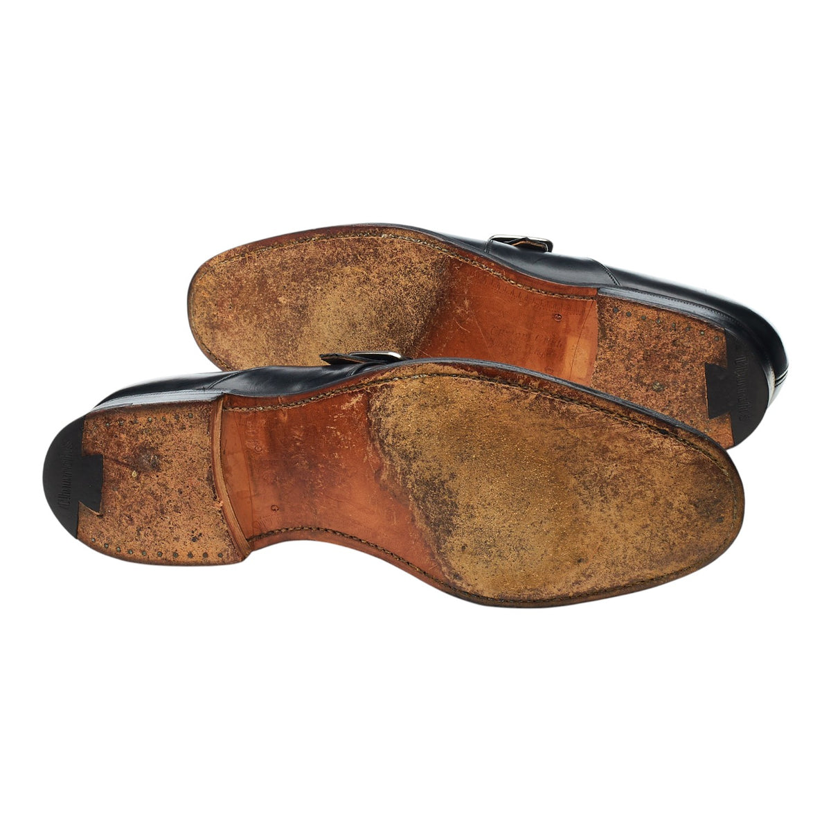 'Sydney' Black Leather Single Monk Strap UK 10 G
