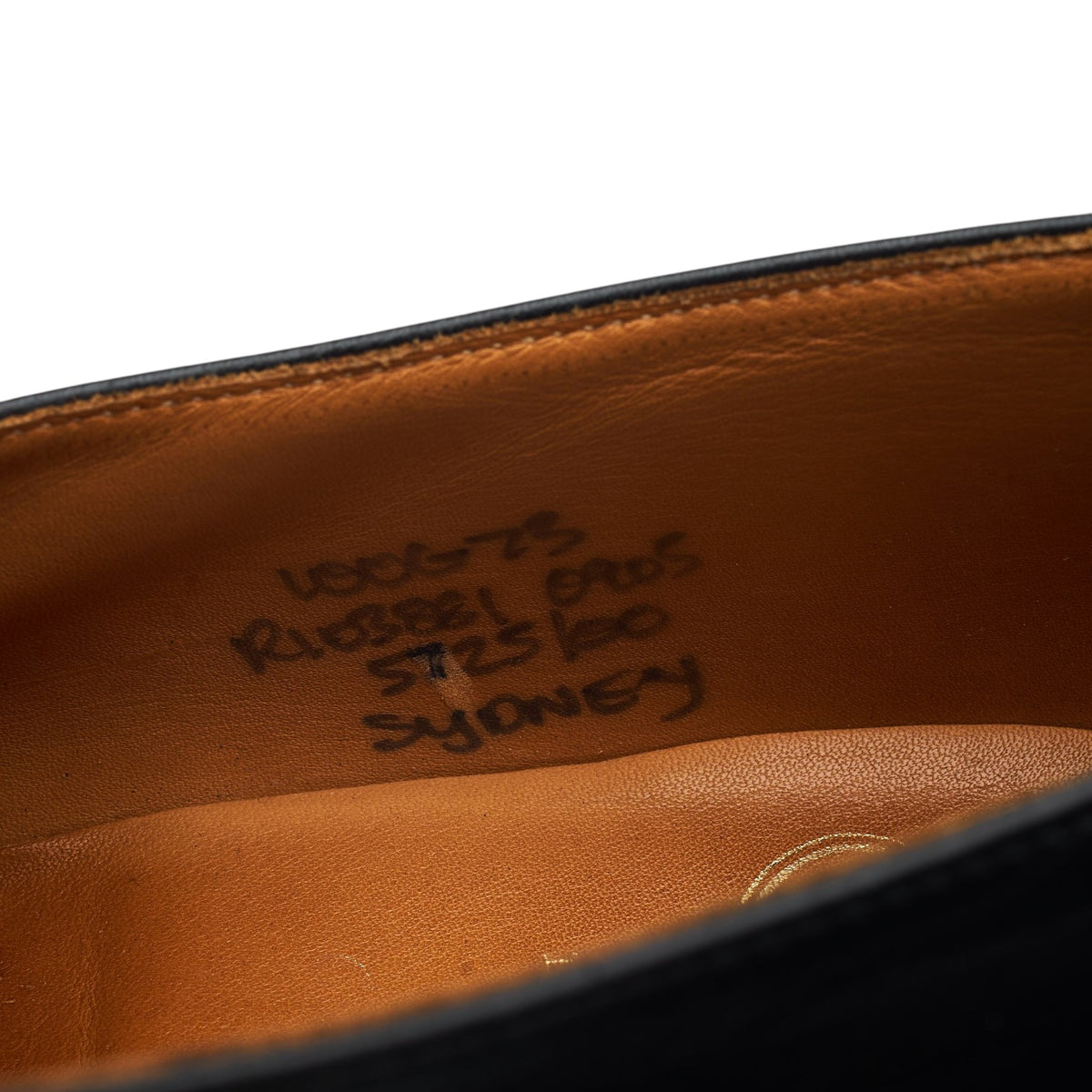 'Sydney' Black Leather Single Monk Strap UK 10 G
