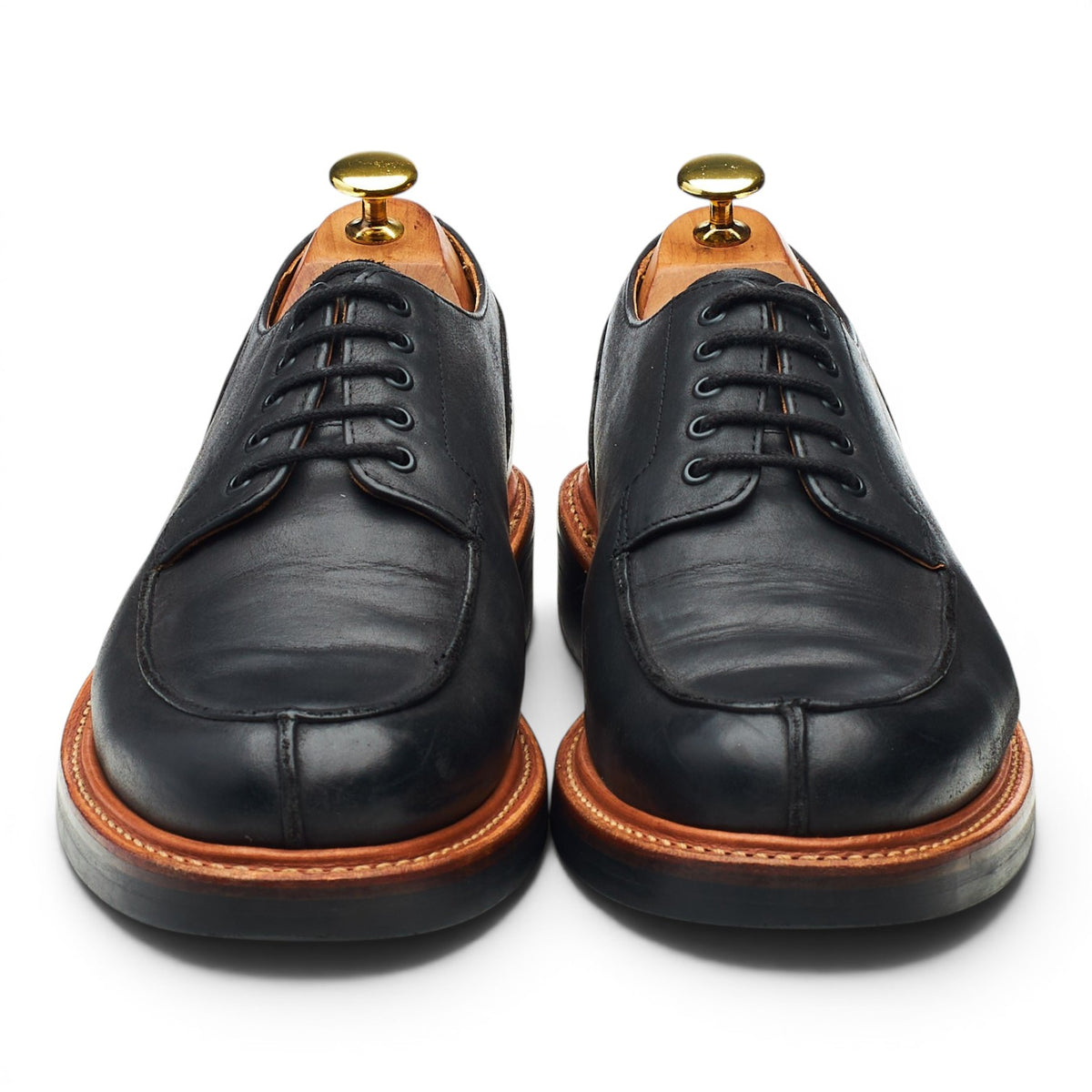 'Mac' Black Leather Split Toe Derby UK 7 G