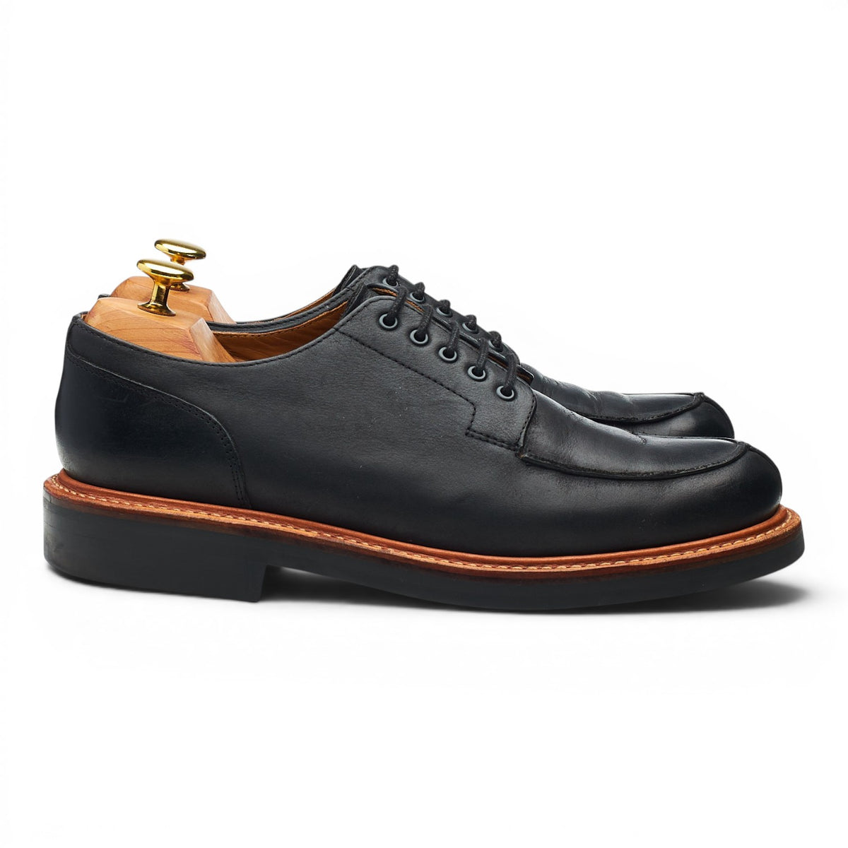 'Mac' Black Leather Split Toe Derby UK 7 G