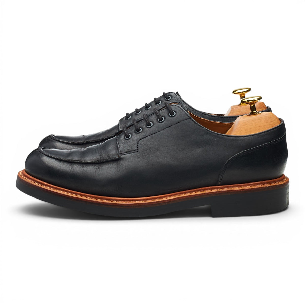 'Mac' Black Leather Split Toe Derby UK 7 G