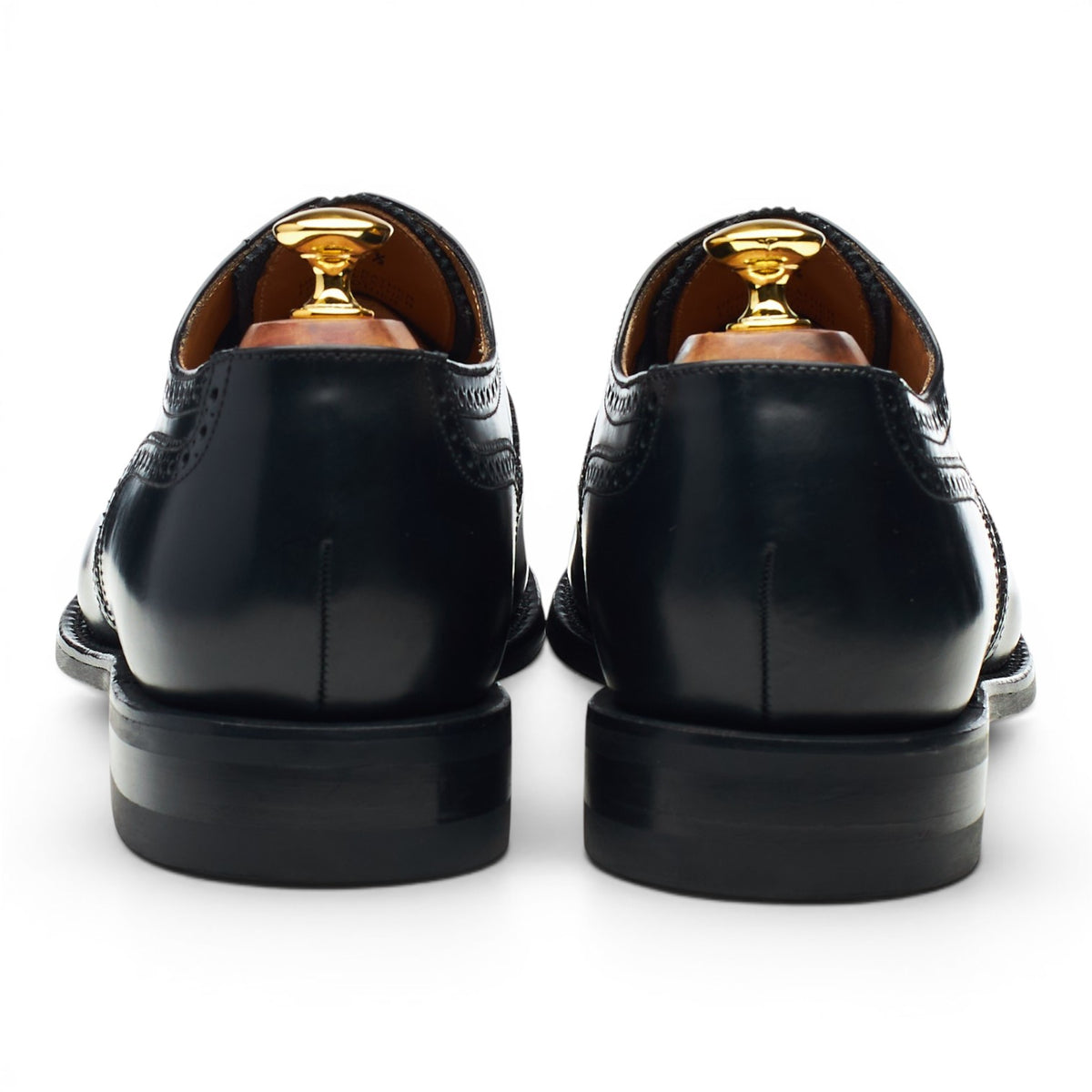 '302' Black Leather Oxford Brogues UK 10.5 G