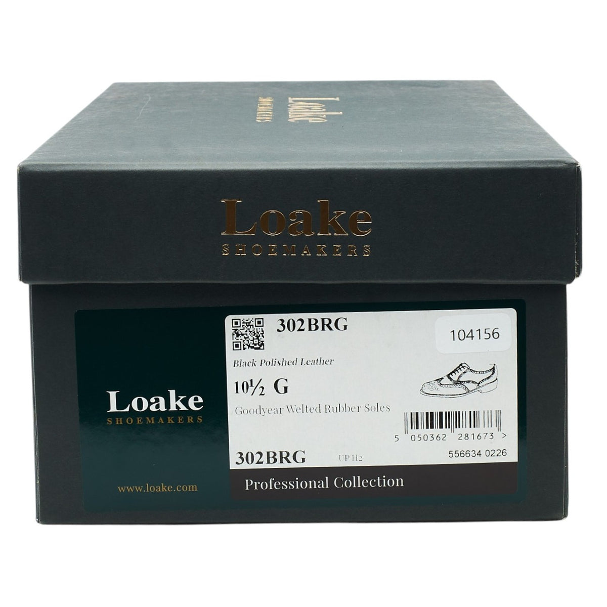 '302' Black Leather Oxford Brogues UK 10.5 G