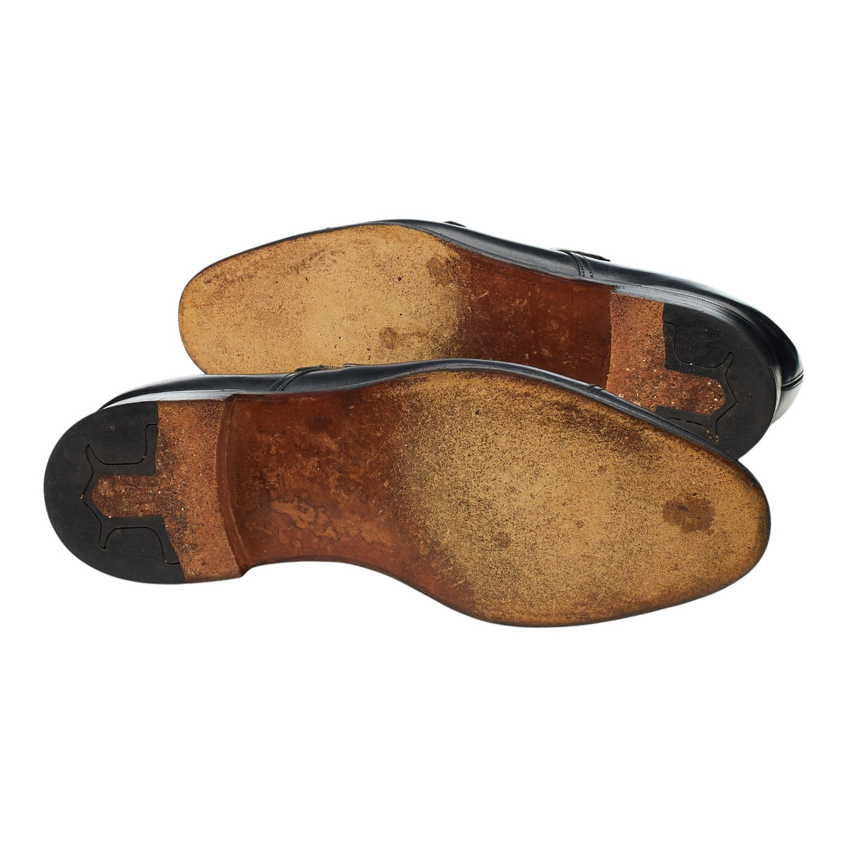 'William' Black Leather Double Monk Strap UK 7.5 EE