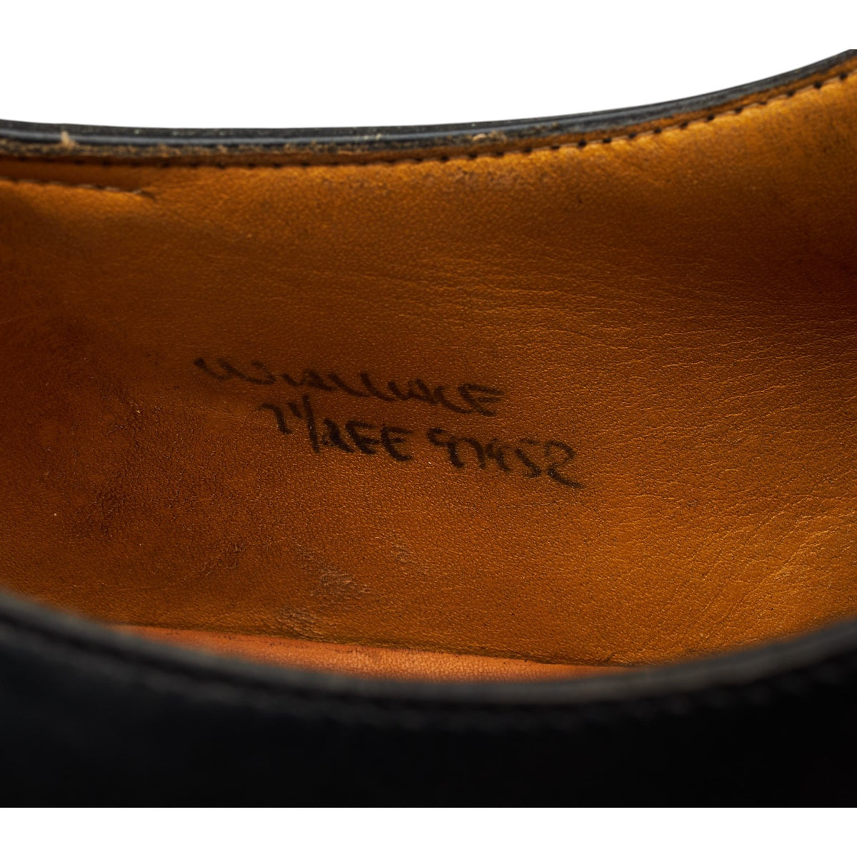 'William' Black Leather Double Monk Strap UK 7.5 EE