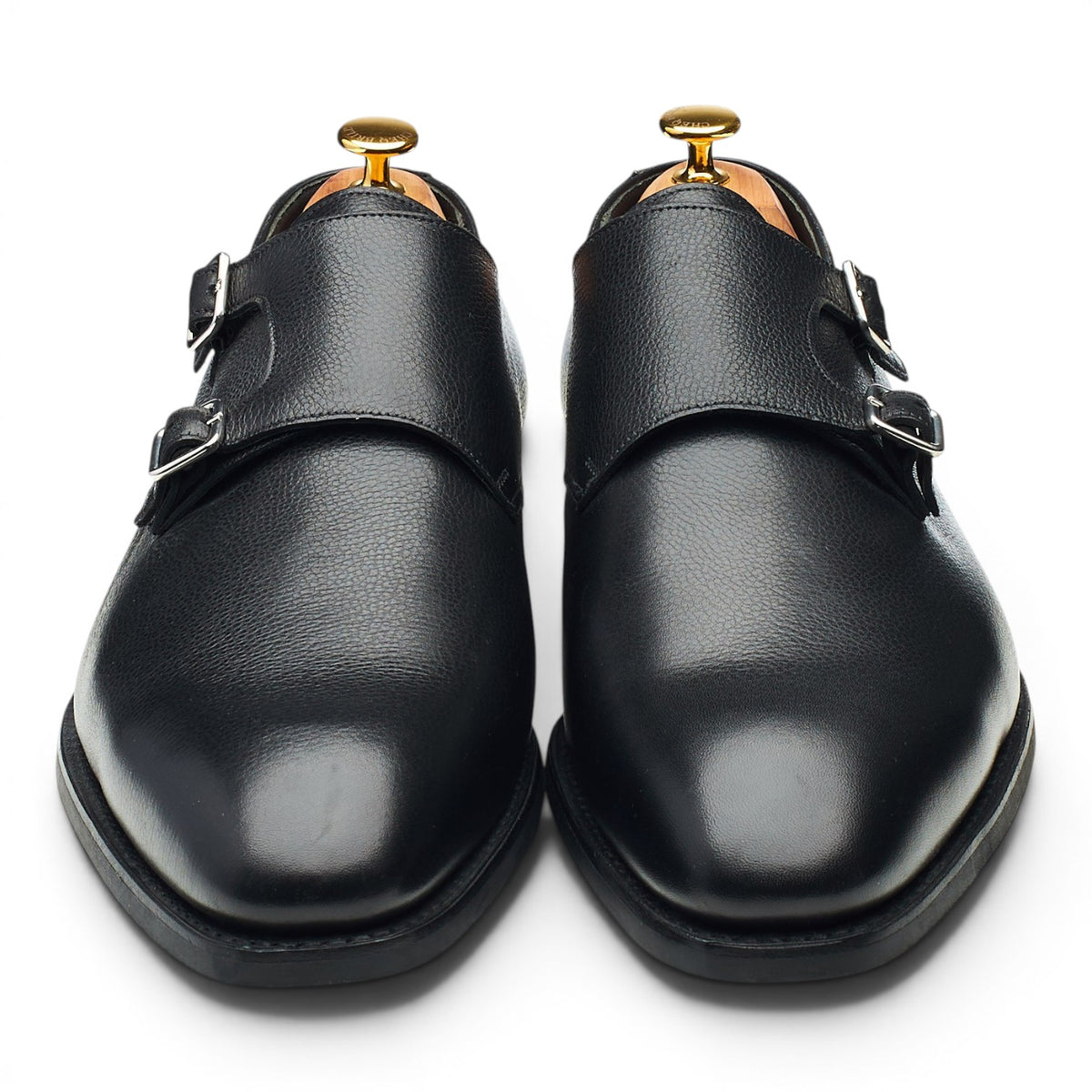 Richard James Black Grain Leather Double Monk Strap UK 12 E
