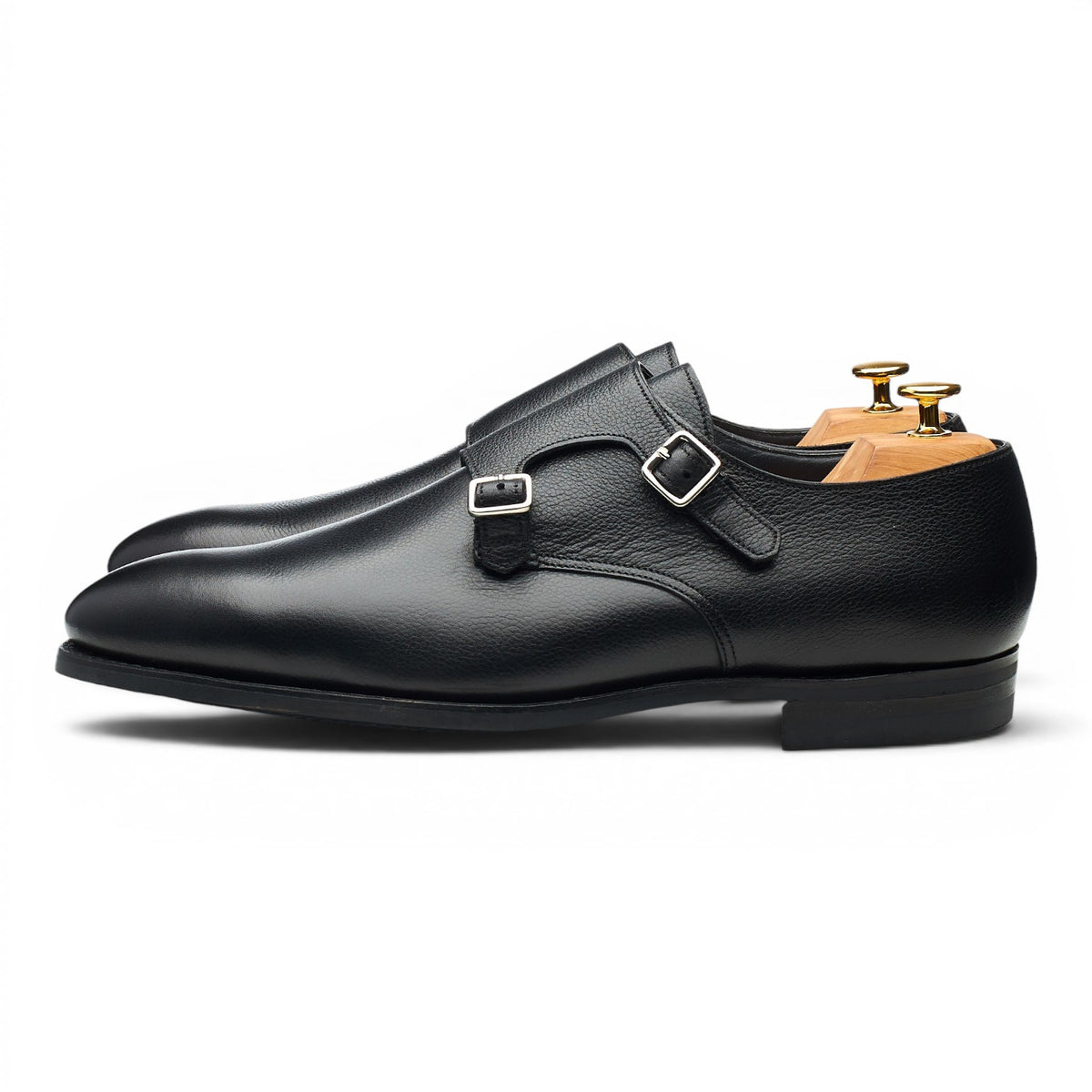 Richard James Black Grain Leather Double Monk Strap UK 12 E