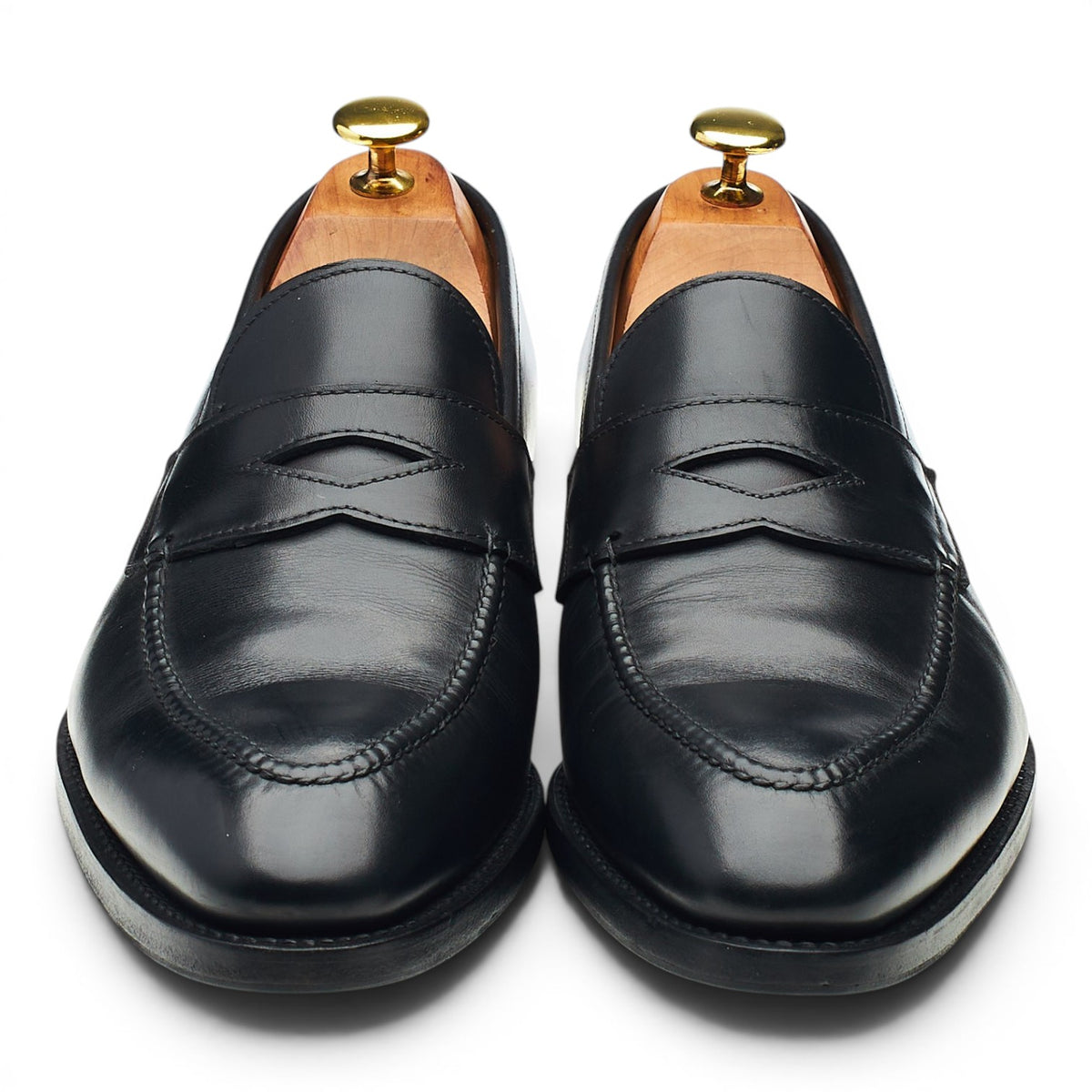 'Principe' Black Leather Loafers UK 8 EU 42