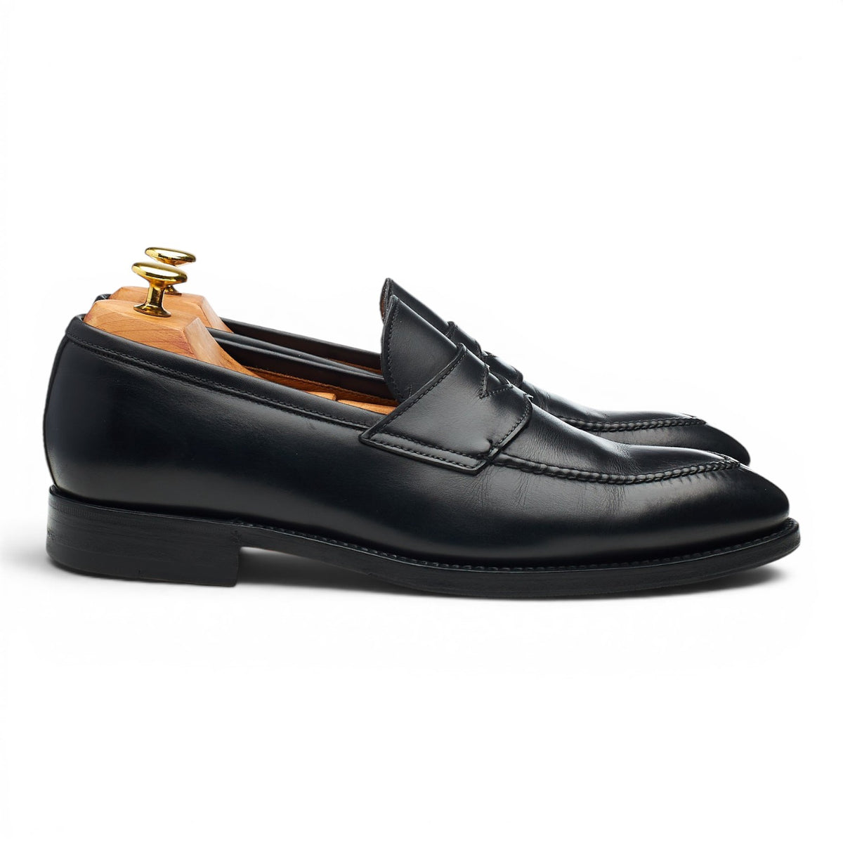 'Principe' Black Leather Loafers UK 8 EU 42