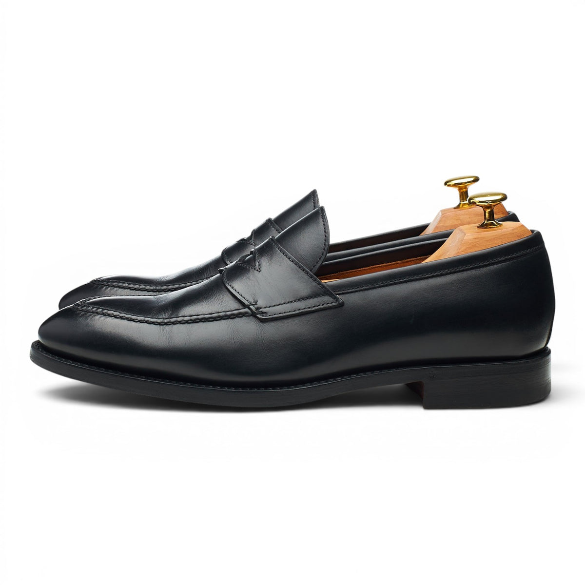 'Principe' Black Leather Loafers UK 8 EU 42