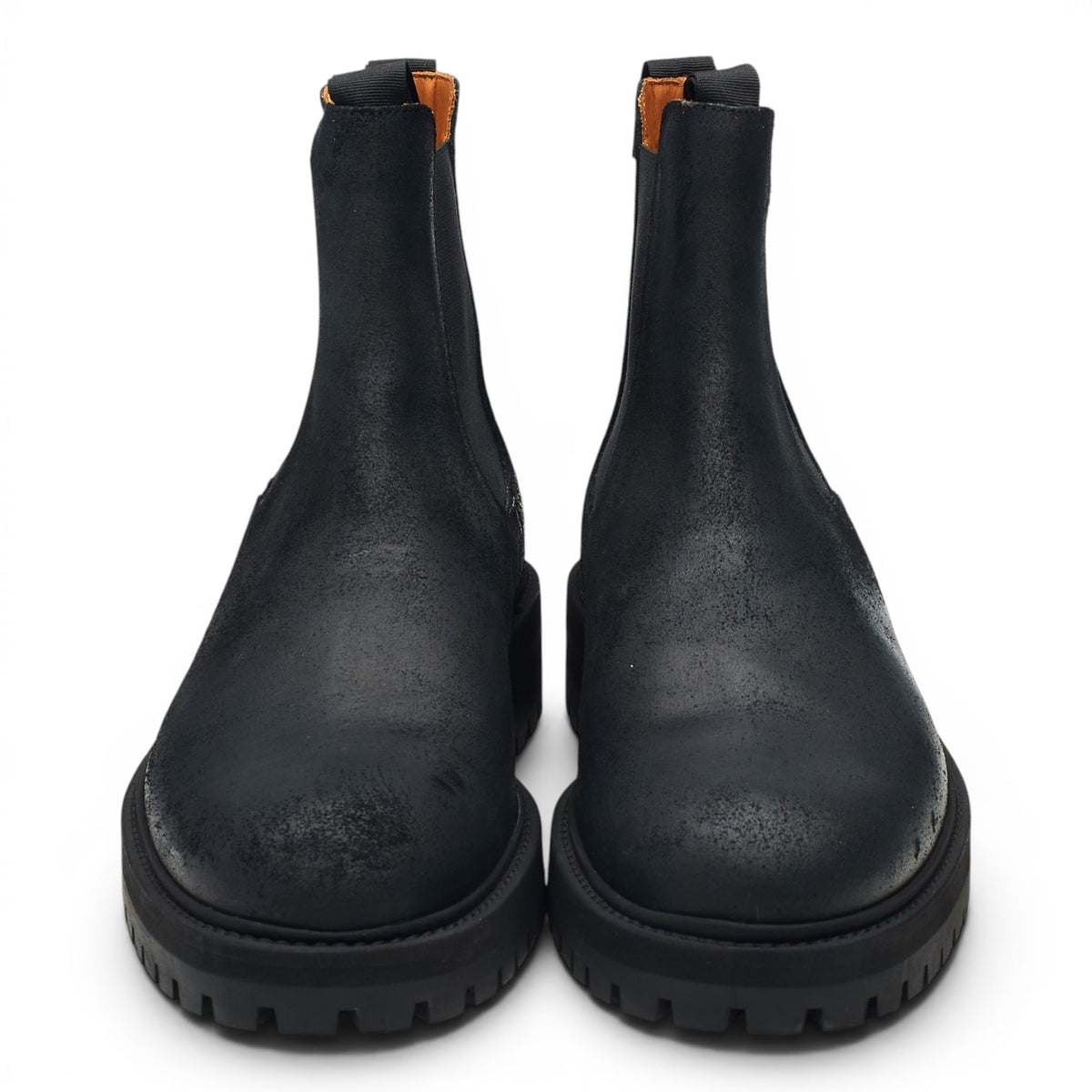 Black Waxed Suede Chelsea Boots UK 6 EU 40