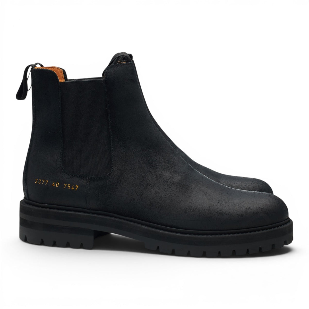 Black Waxed Suede Chelsea Boots UK 6 EU 40