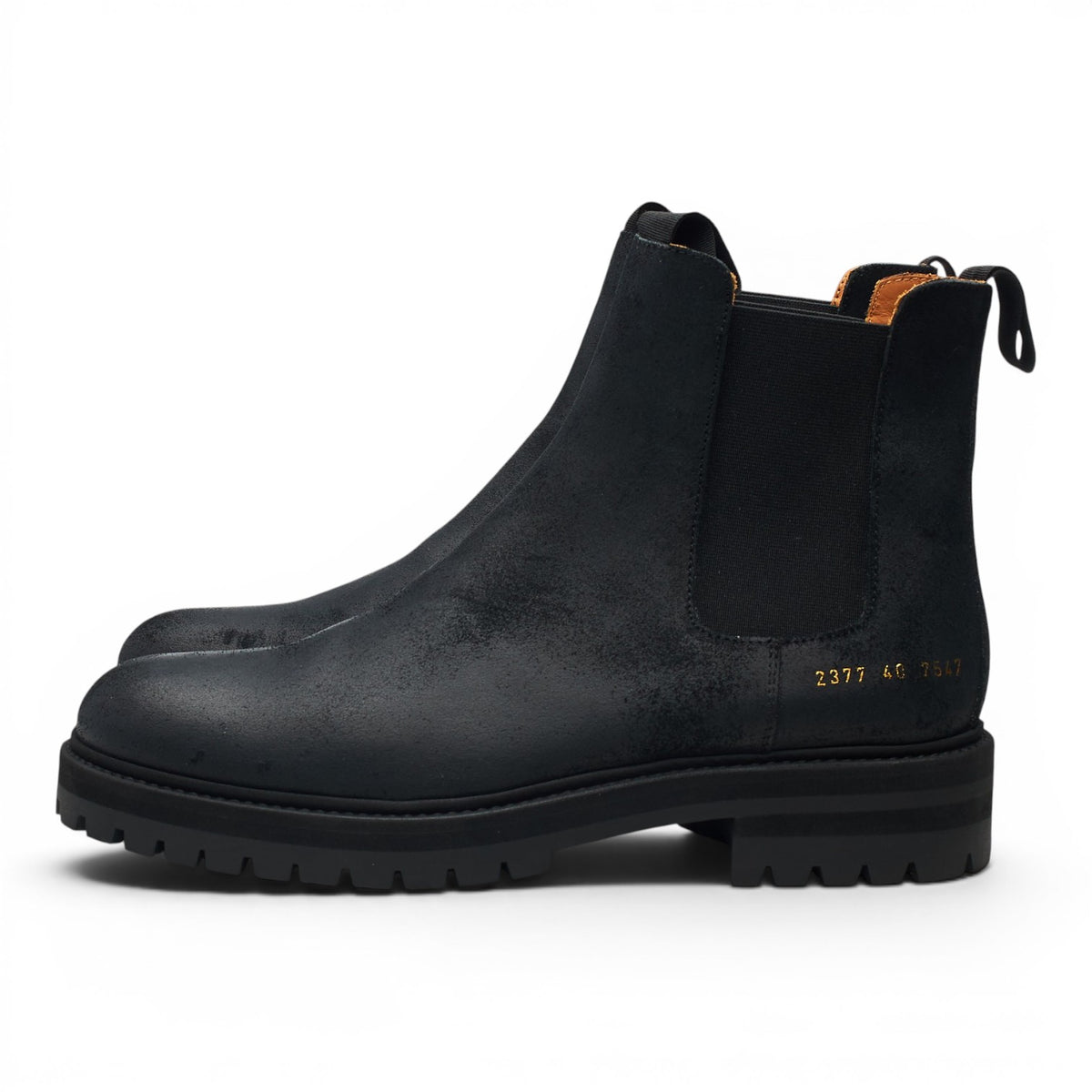 Black Waxed Suede Chelsea Boots UK 6 EU 40