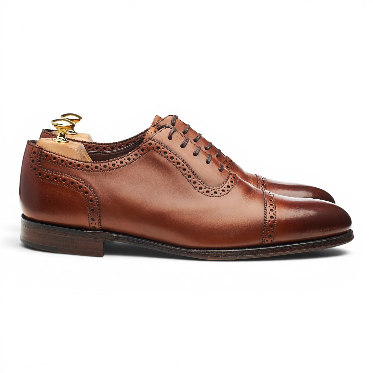 1880 Export Grade 'Trinity' Tan Brown Leather Oxford Brogues UK 11 F