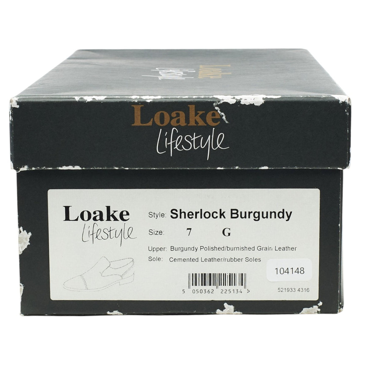 Lifestyle 'Sherlock' Burgundy Leather Loafers UK 7 G