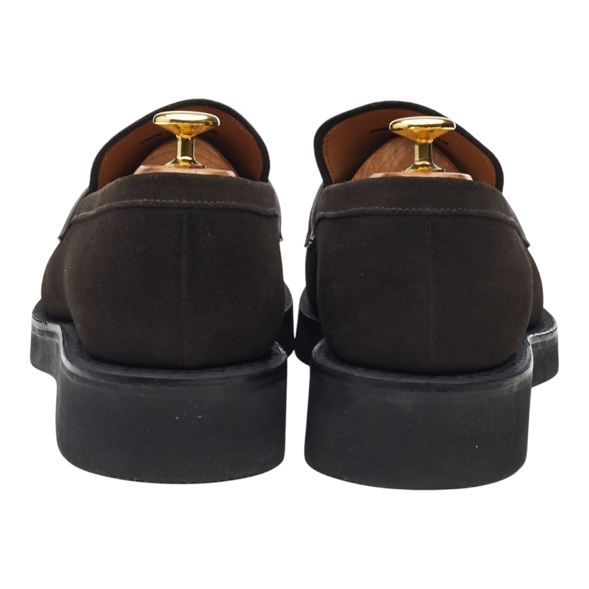 'Parham L' Dark Brown Suede Loafers UK 8