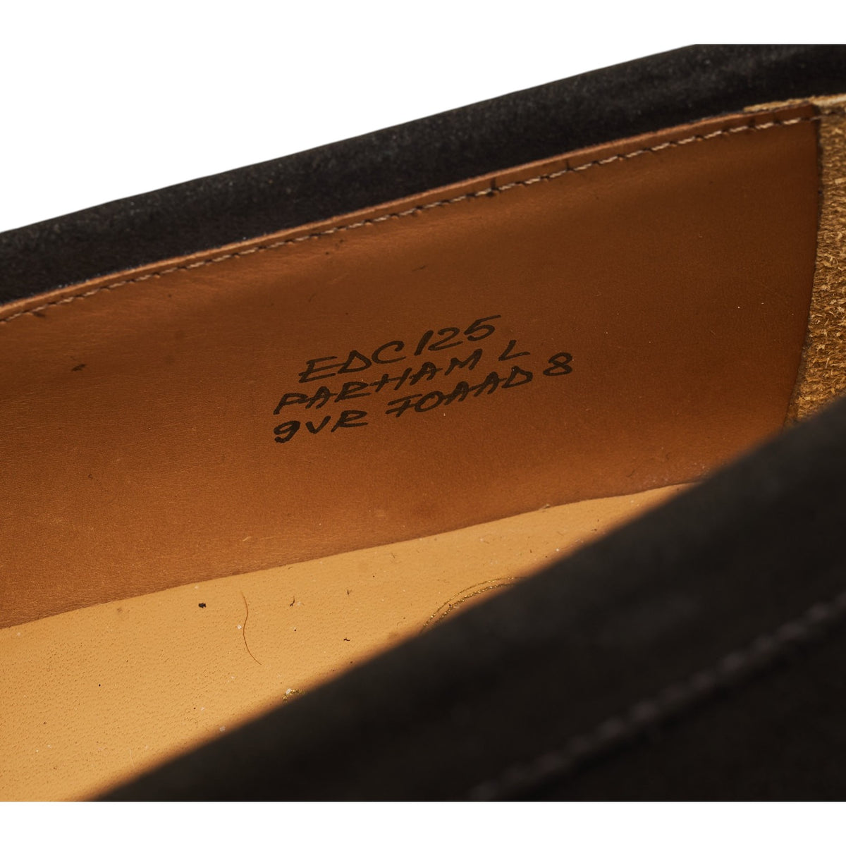 'Parham L' Dark Brown Suede Loafers UK 8