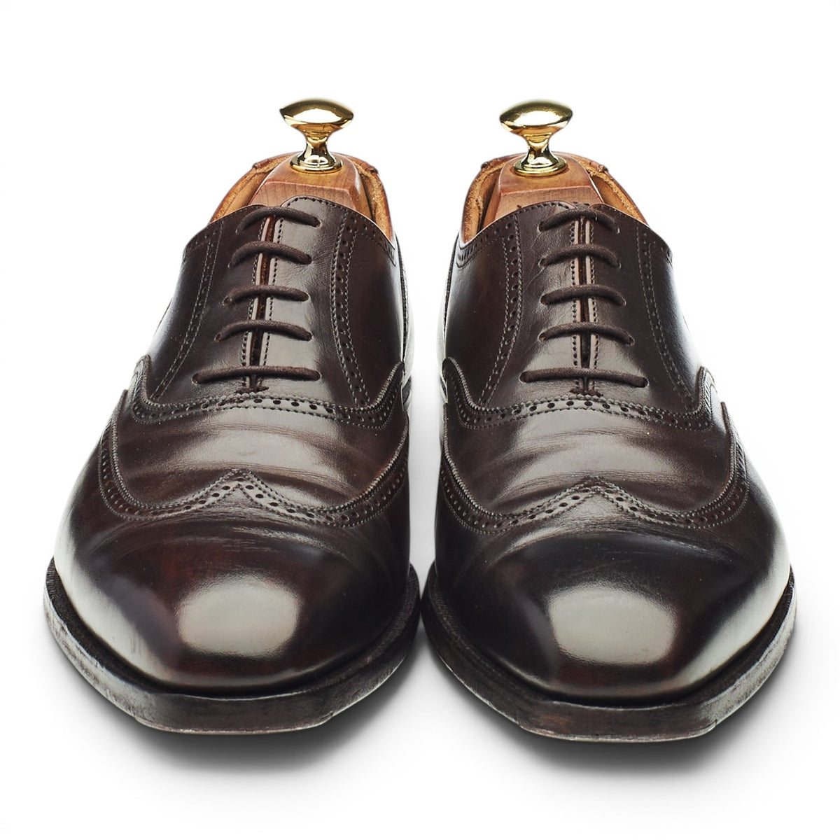 'Drummond' Dark Brown Leather Oxford Brogues UK 8.5 E