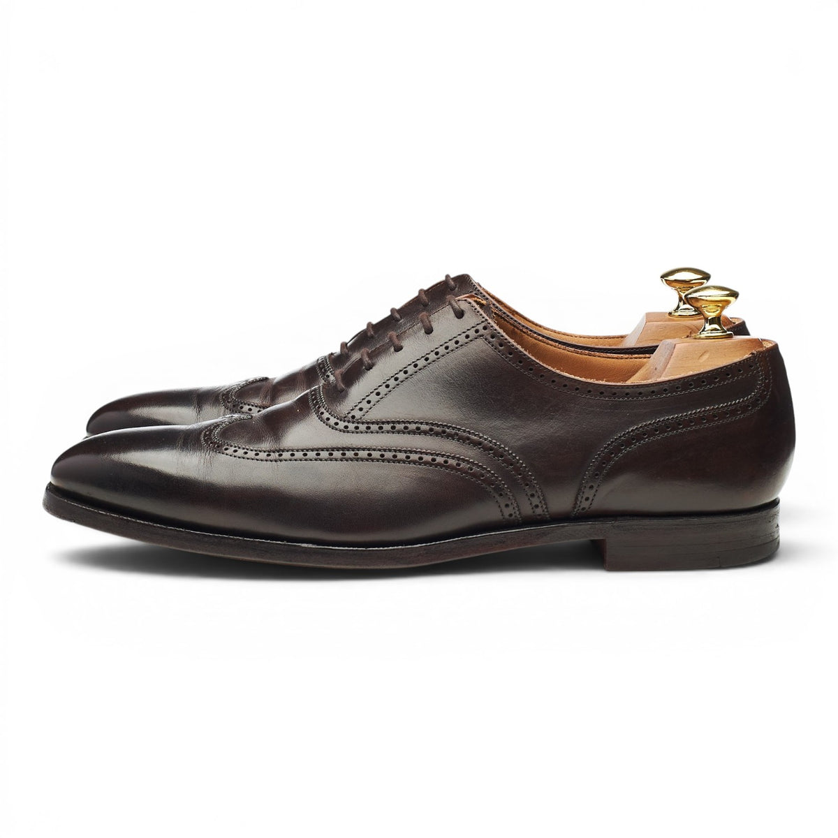 'Drummond' Dark Brown Leather Oxford Brogues UK 8.5 E
