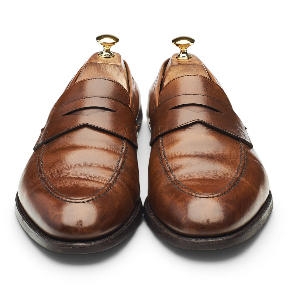 'Sydney' Brown Leather Loafers UK 11 E