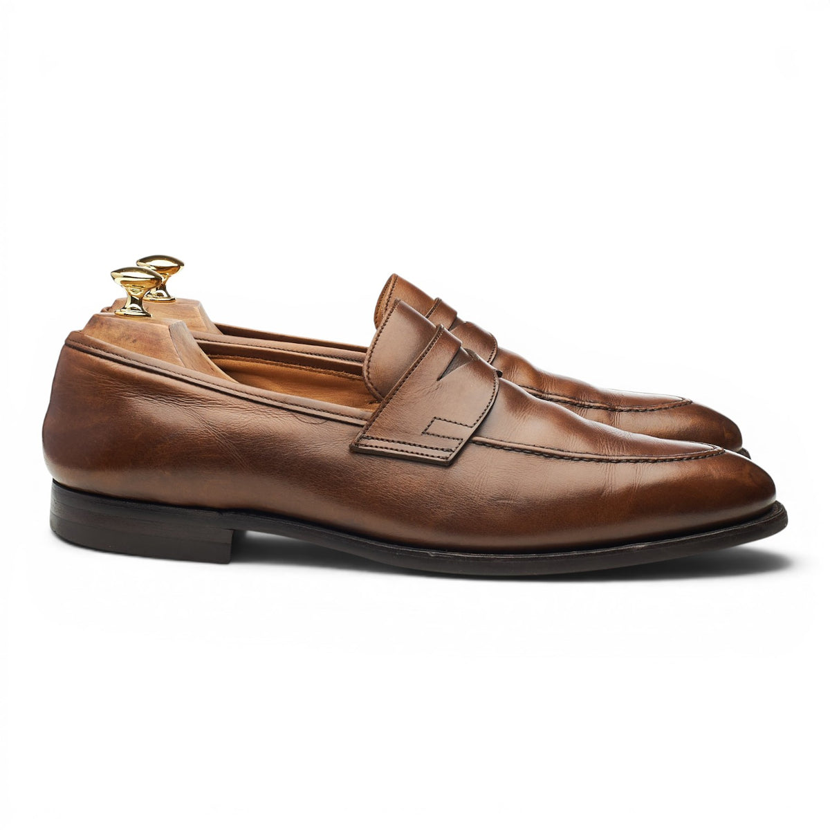 'Sydney' Brown Leather Loafers UK 11 E