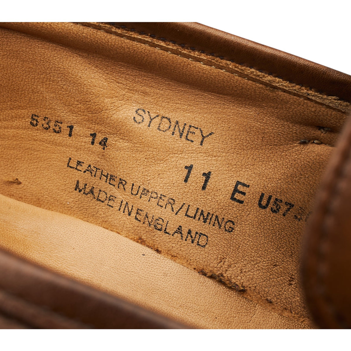 'Sydney' Brown Leather Loafers UK 11 E