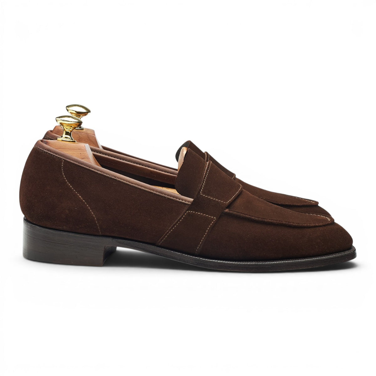 Dark Brown Suede Loafers UK 7.5 E