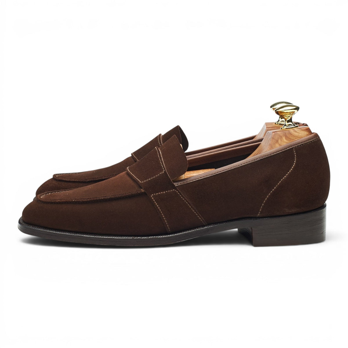 Dark Brown Suede Loafers UK 7.5 E