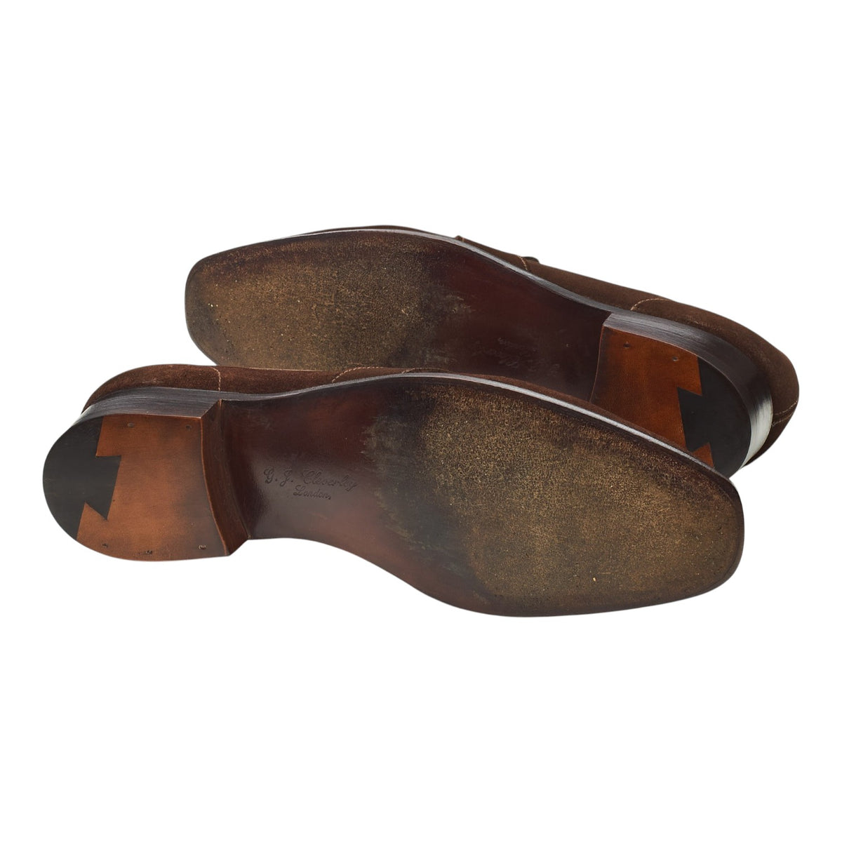 Dark Brown Suede Loafers UK 7.5 E