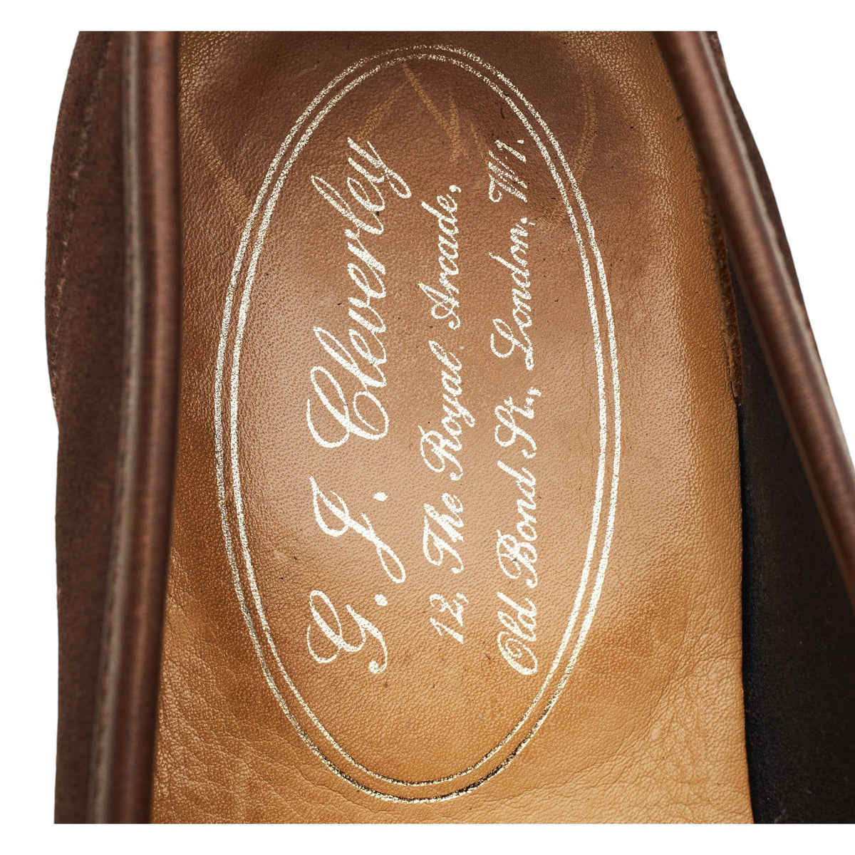 Dark Brown Suede Loafers UK 7.5 E