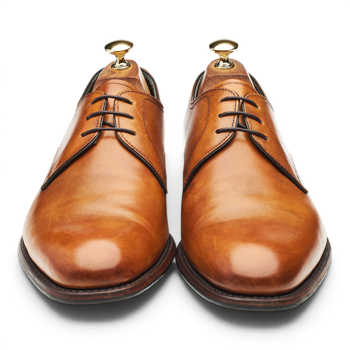 'Atherton' Tan Brown Leather Derby UK 9.5 F