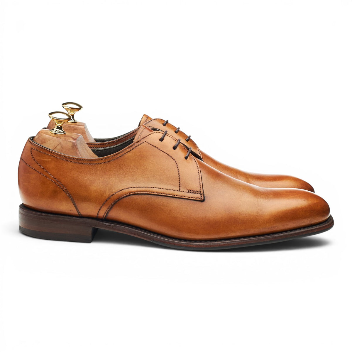 'Atherton' Tan Brown Leather Derby UK 9.5 F