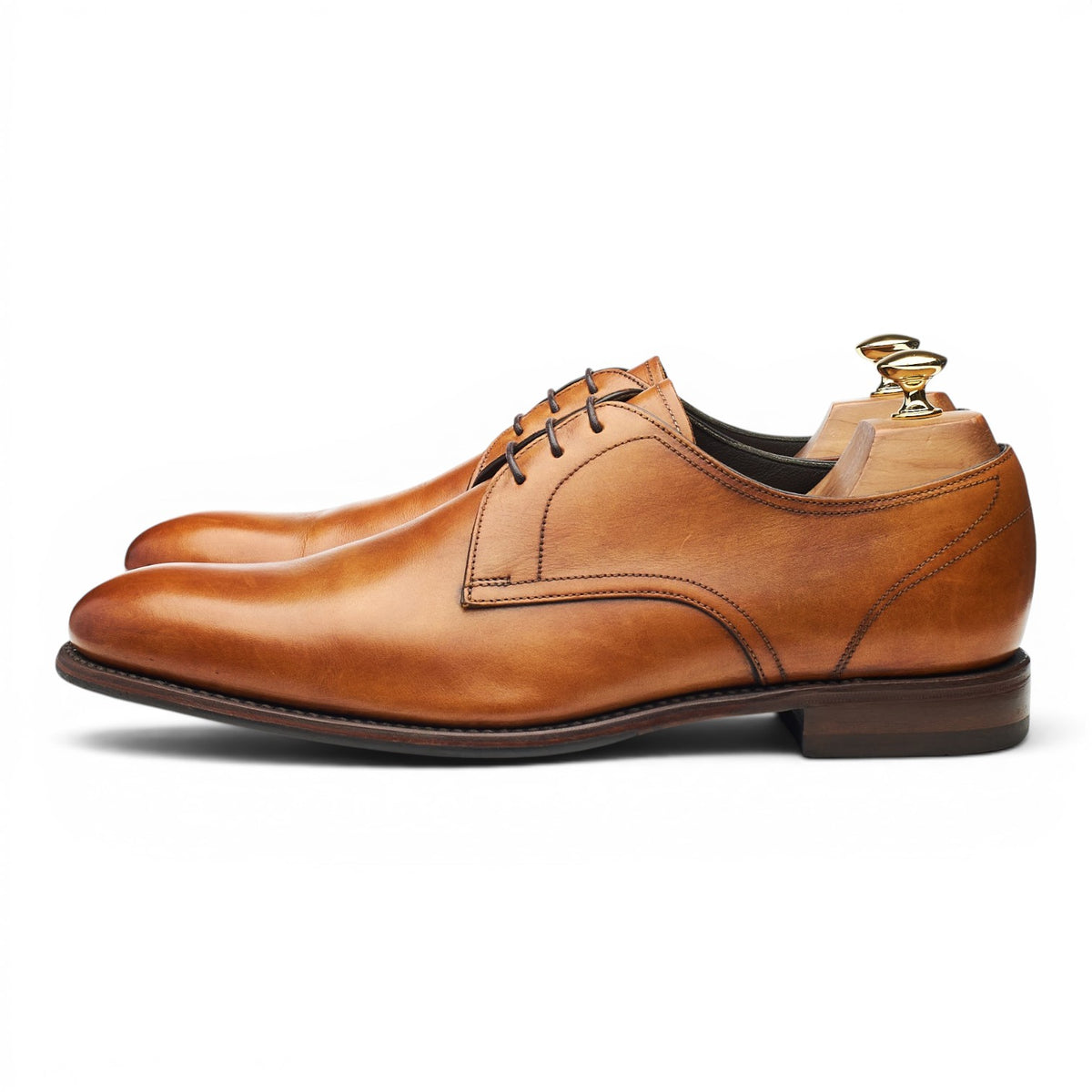 'Atherton' Tan Brown Leather Derby UK 9.5 F