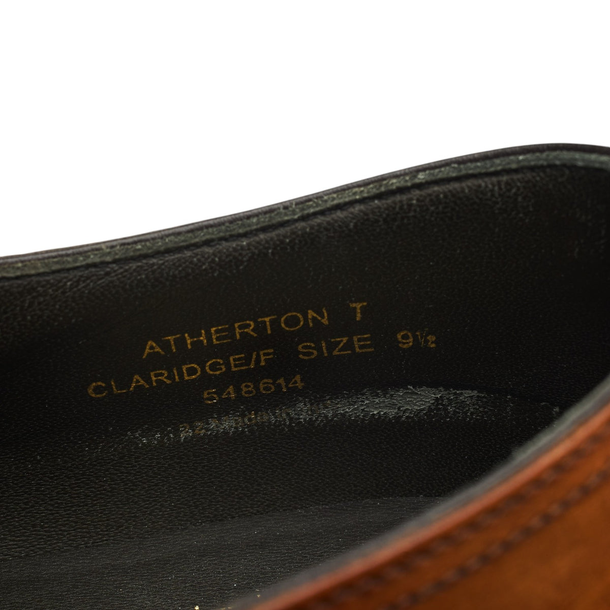 'Atherton' Tan Brown Leather Derby UK 9.5 F