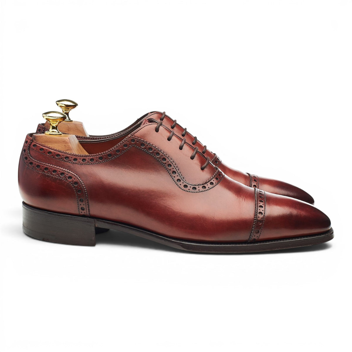 'St. James' Vintage Cherry Oxblood Leather Oxford UK 8 F