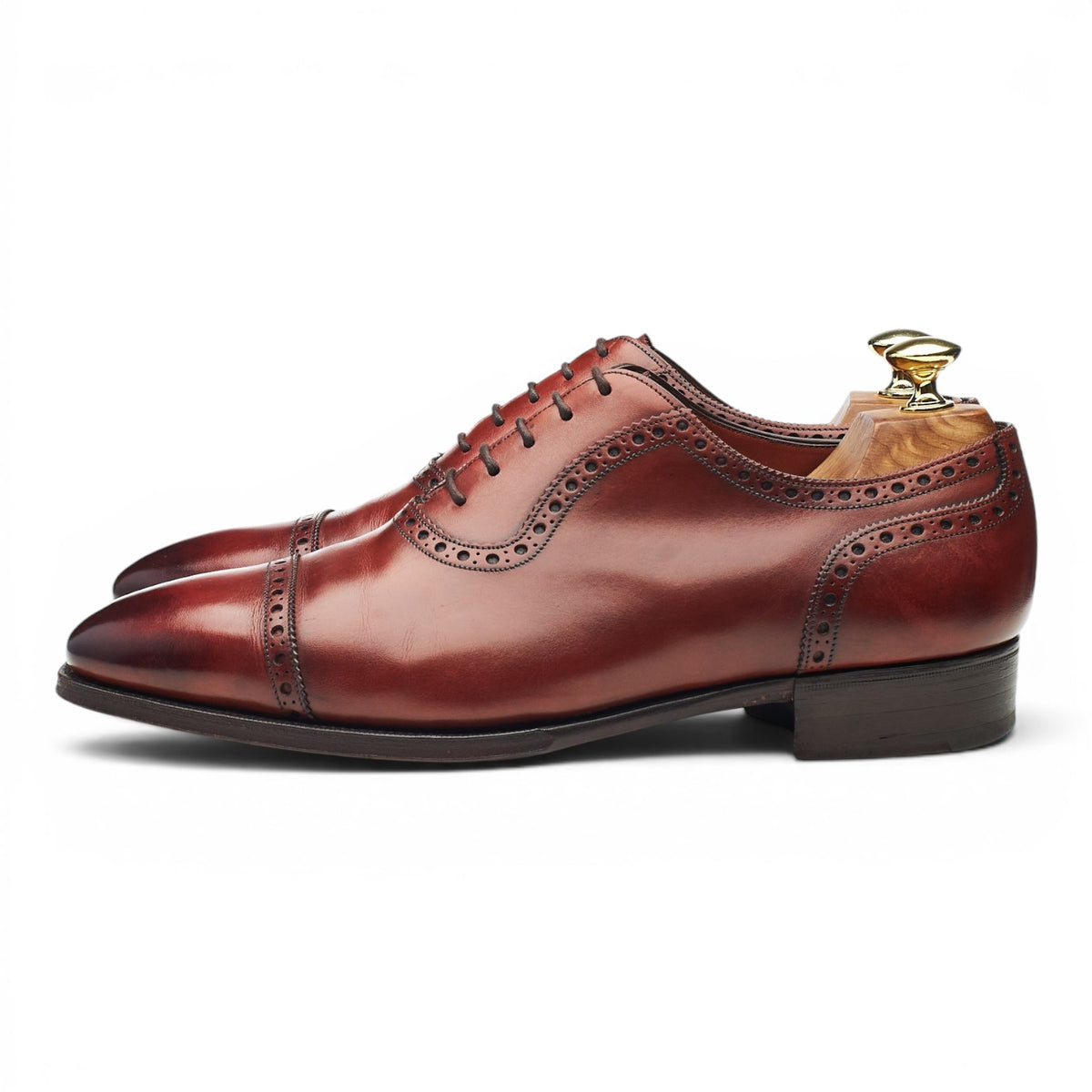 'St. James' Vintage Cherry Oxblood Leather Oxford UK 8 F