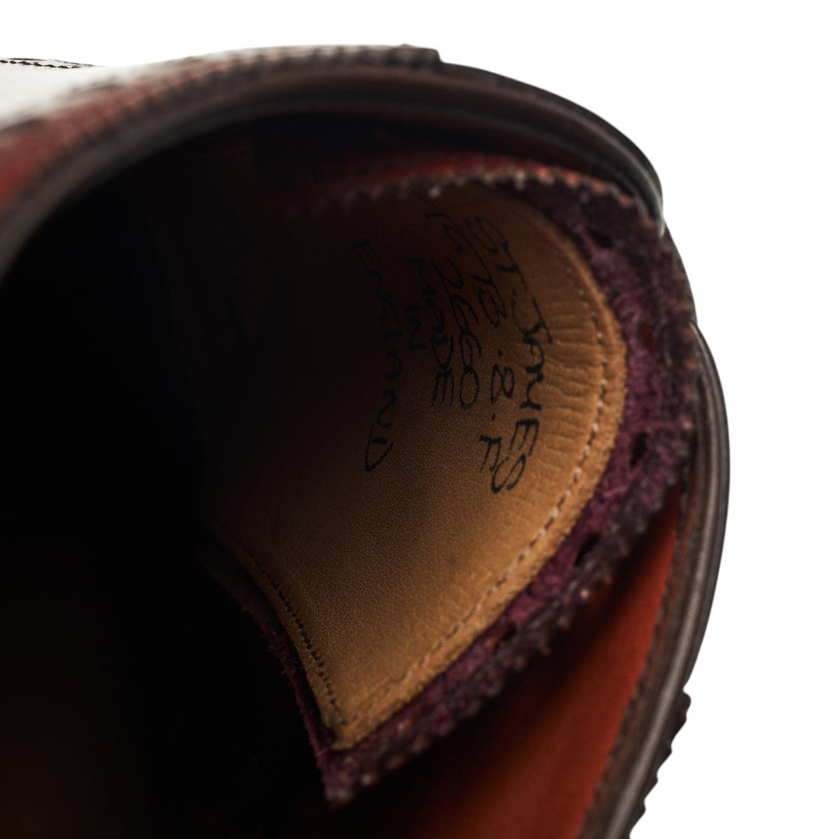 'St. James' Vintage Cherry Oxblood Leather Oxford UK 8 F