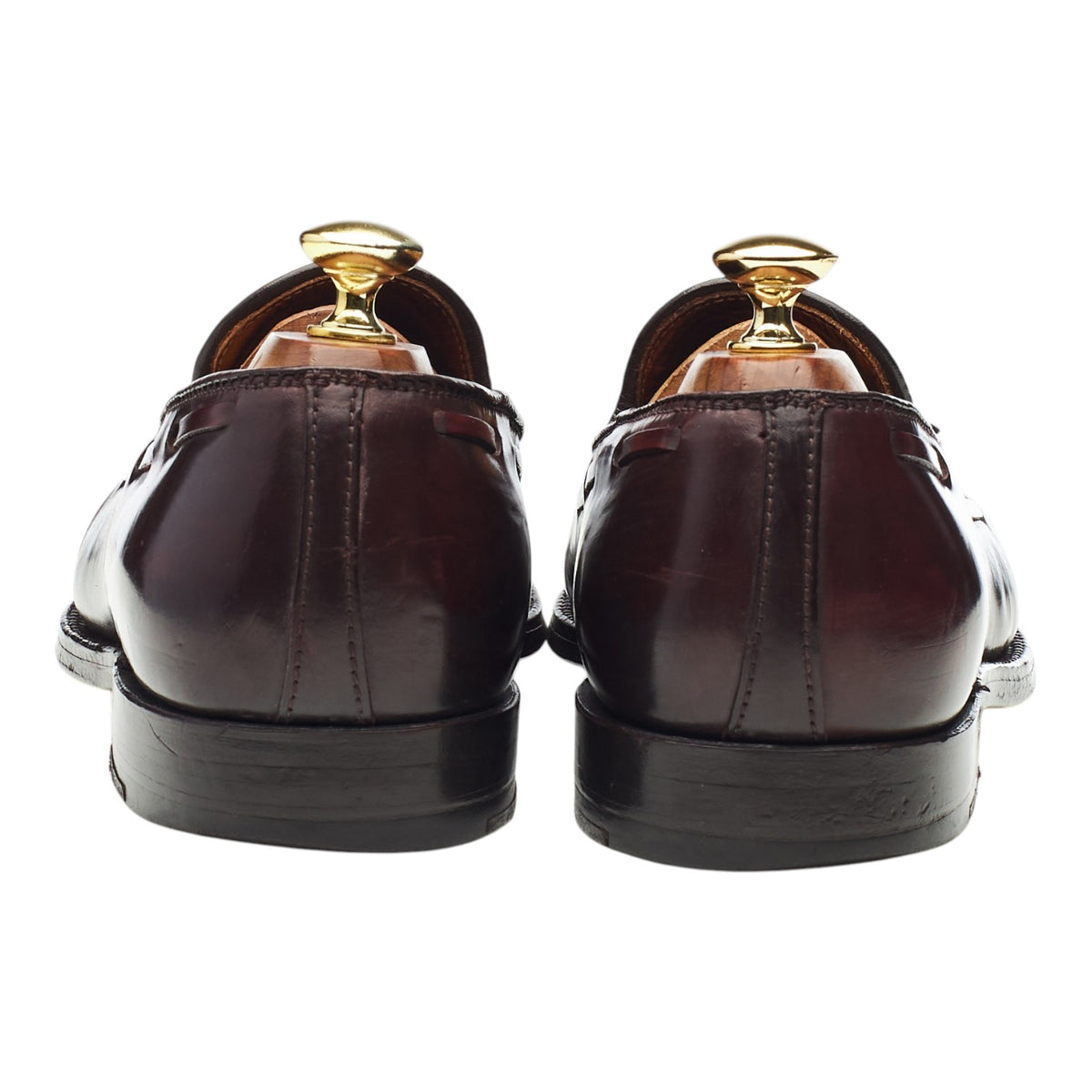 '563' Burgundy Cordovan Leather Tassel Loafers UK 7 US 8 E