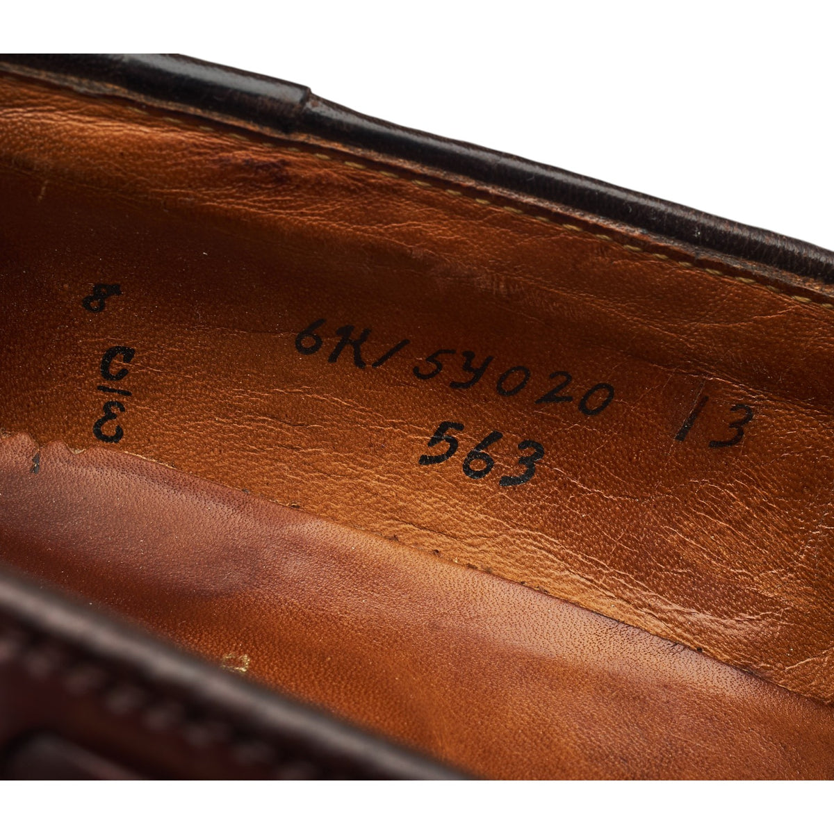 '563' Burgundy Cordovan Leather Tassel Loafers UK 7 US 8 E